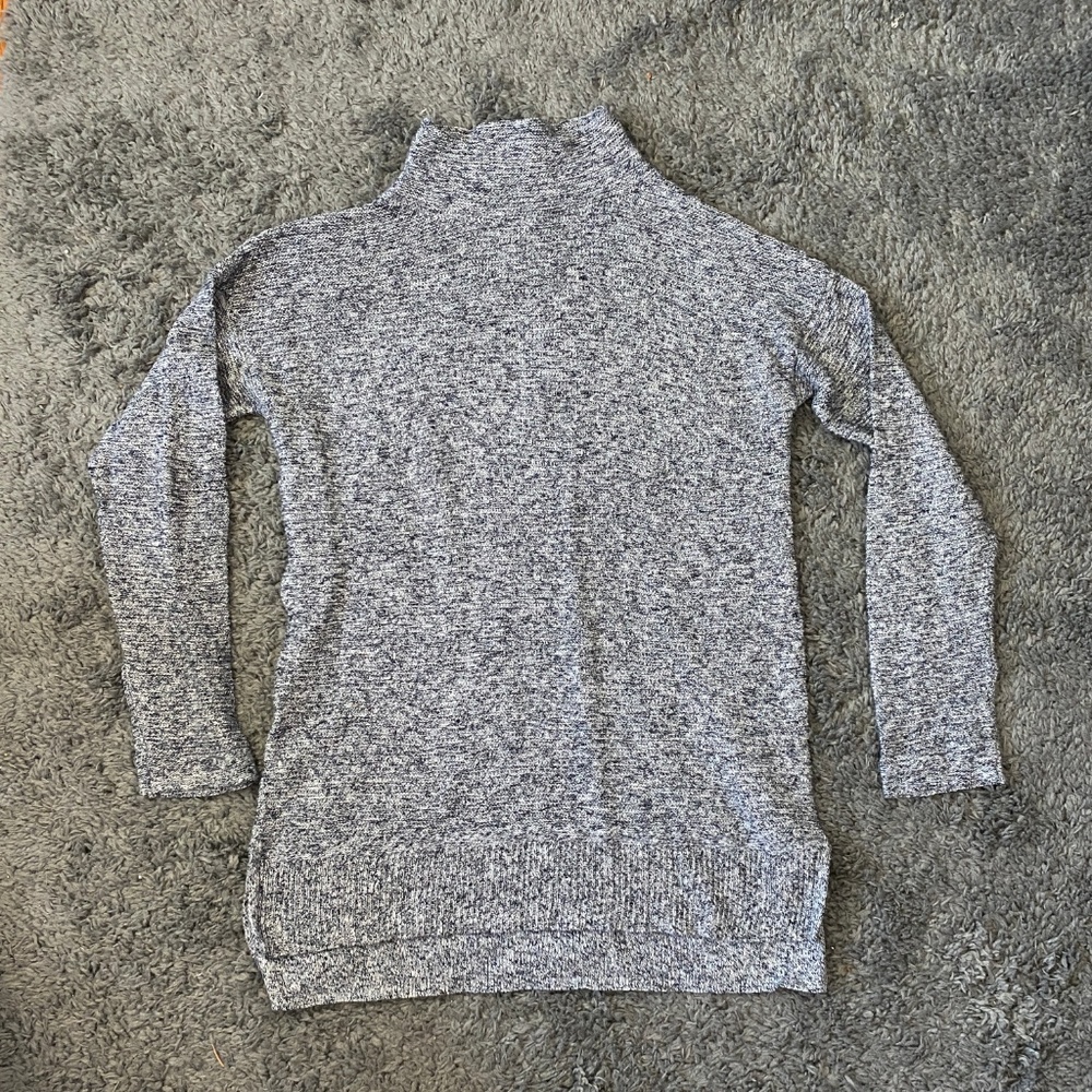Gray Mock Neck Tunic Turtleneck Sweater Old Navy